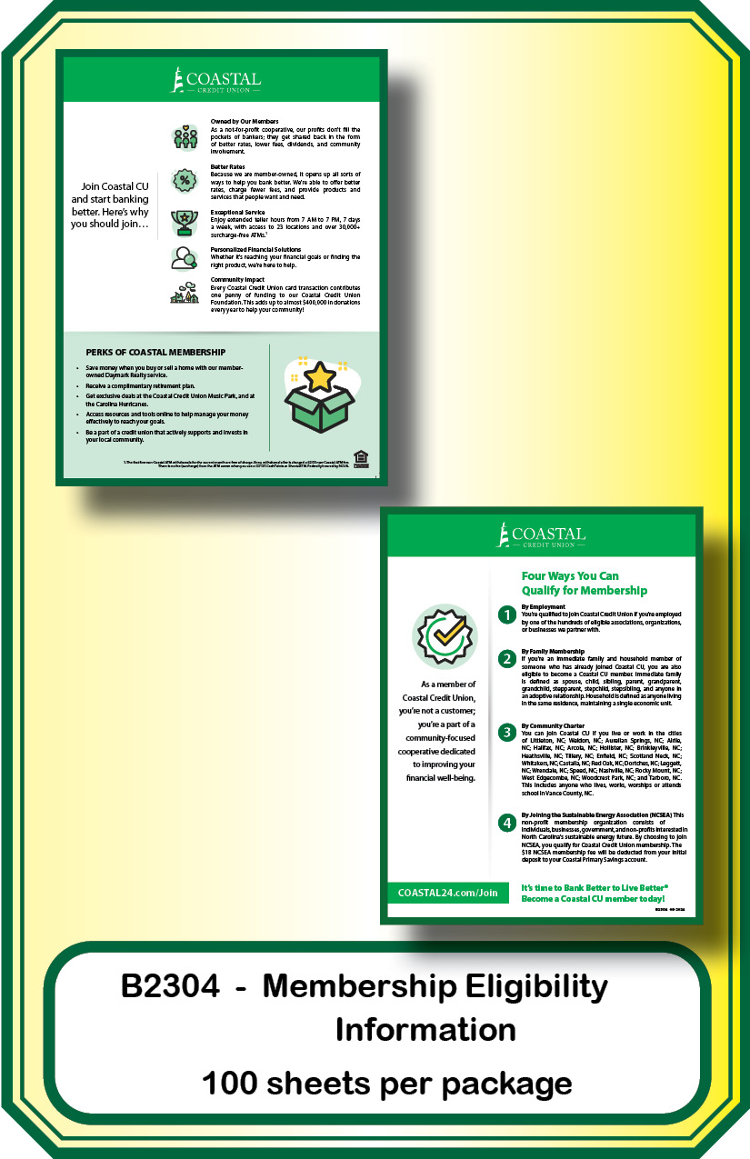 MEMBER ELIGIBLITY INFORMATION**Order By:Pack of 100 sheets</b>